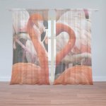 Sablio Záclony Plameňáci 2: 2ks 150x250cm – Hledejceny.cz
