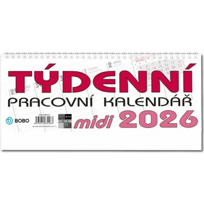 BOBO stolní pracovní MIDI týdenní sloupcový 2026 – Hledejceny.cz