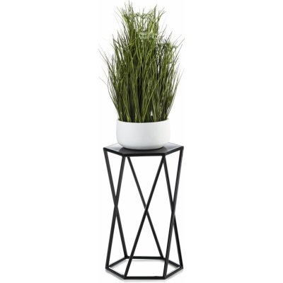 HowHomely Stojan na květiny Hexagon 40 x 24 x 27 cm černá – Hledejceny.cz