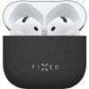 Pouzdro na sluchátka FIXED Silky pro Apple AirPods 4 FIXSIL-1473-BK