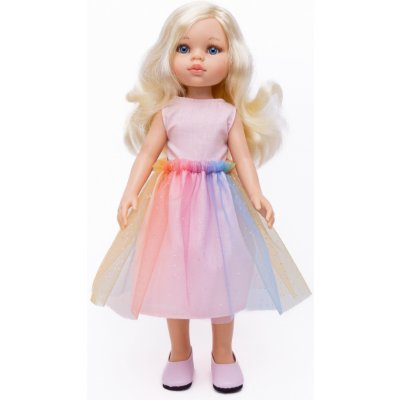 Rainbow Sukně a top pro panenku Paola Reina a Minikane 32 cm By Loli Enid dress