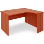 Rauman Rohový stůl SimpleOffice 140 x 120 cm, pravý, ořech vlašský / šedá – Zboží Dáma