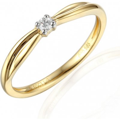 Gems Zásnubní prsten Reba kombinované zlato s briliantem 3810711 5 51 99 – Zboží Mobilmania