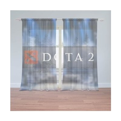 Sablio Záclony DOTA 2 Modrá: 2ks 150x250cm – Hledejceny.cz