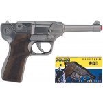 Alltoys policejní pistole stříbrná kovová 8 ran – Zboží Dáma