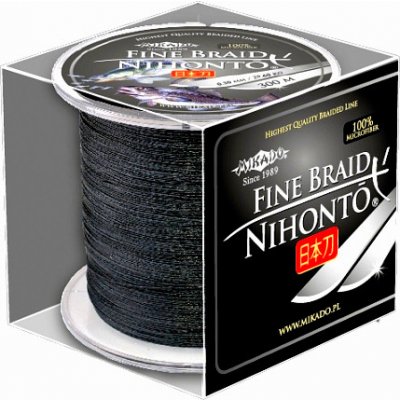 Mikado Šňůra Nihonto Fine Braid Black 300m 0,10mm 7,7kg