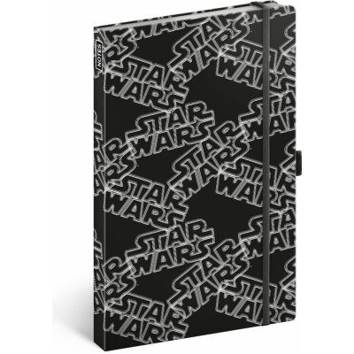 Presco Notes Star Wars Black linkovaný 13 x 21 cm – Zboží Mobilmania