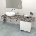 Sapho AVICE deska 120 x 50 cm šedý kámen AV1210 – Zboží Dáma