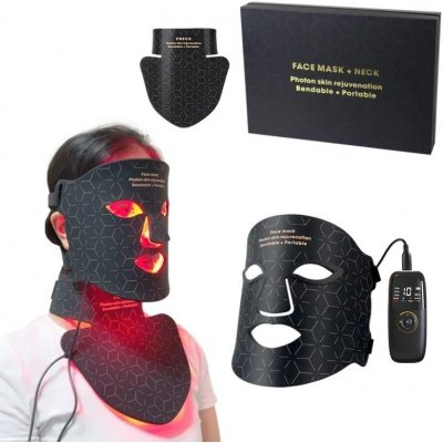 PALSAR7 Nabíjecí silikonová ošetřující LED maska na obličej černá – Zboží Dáma