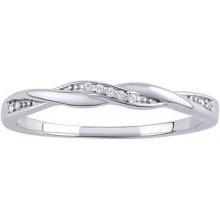 SILVEGO Stříbrný prsten Asumi pletený s Brilliance Zirconia JJJ1295RW
