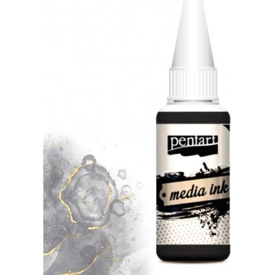 Pentart alkoholový inkoust Media Ink 20 ml Barvy Pentart: černá – Zboží Dáma