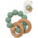 Wiky kousátko s kuličkami silikon New Baby zelená – Zboží Dáma