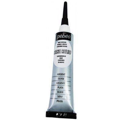 Pébéo Kontura na sklo Vitrail 20 ml Silver – Zboží Dáma