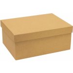 Dárková krabice s víkem 350x250x200/40 mm, hnědá - kraftová, eko, přírodní – Zboží Mobilmania