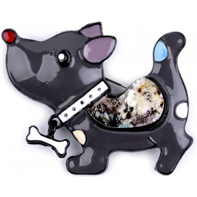 Prima-obchod Kovová brož pes kočka 9 šedá tmavá pejsek 109182 – Zboží Dáma Prima-obchod Kovová brož pes kočka 9 šedá tmavá pejsek 109182 – Zboží Dáma