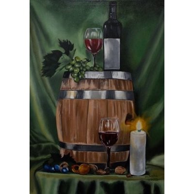 Marija Banha, Vino soudek, Malba na plátně, olejové barvy, 50 x 70 cm – Zboží Mobilmania