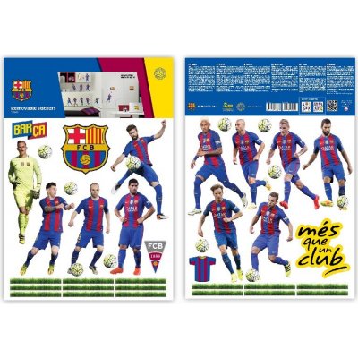 Samolepicí dekorace na stěnu fotbal FC Barcelona team BAR35 IMAGICOM (29,7 x 42 cm)