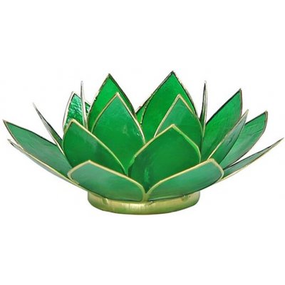 Milujeme Kameny Svícen - lotosový květ - zelený - velký – Zboží Mobilmania