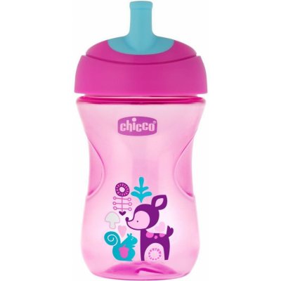 Chicco hrneček Advanced s hubičkou ve tvaru brčka růžový 266 ml – Zboží Mobilmania