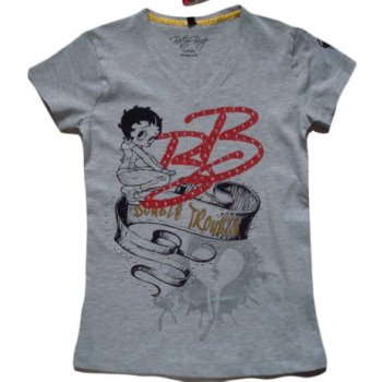 Betty Boop Krásné originální dětské tričko pro holky šedé