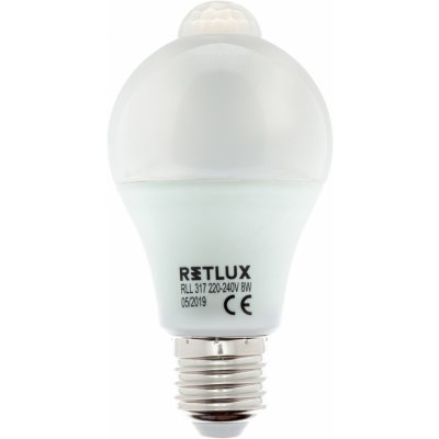 Retlux RLL 317 LED žárovka Classic PIR A60 teplá bílá – Sleviste.cz