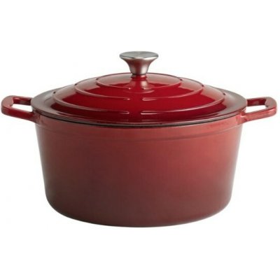 APS Litinový hrnec s poklicí 5 STARS 28 cm, 6 l, červený – Zboží Dáma