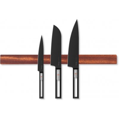 Wook | dřevěná magnetická lišta na nože - mahagon montáž: montáž na zeď, velikost: 60 x 4 x 2cm (11 nožů) – Zboží Dáma