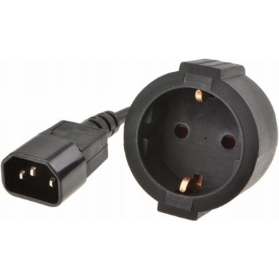 Gembird Power Adapter Cord IEC320 C14 -Schuko, M-F, 15cm, PC-SFC14M-01 – Zboží Živě