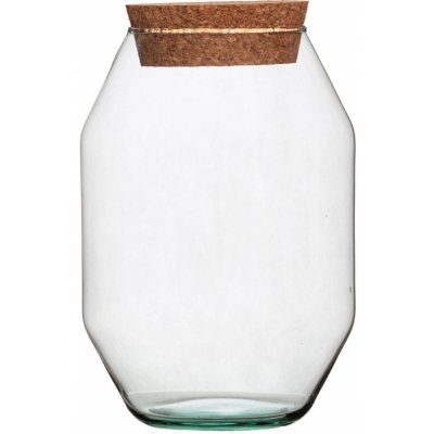ecoglassworks Skleněná dóza Verbena s korkovým špuntem, 22x14 cm – Hledejceny.cz