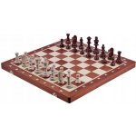 Dřevěné šachy.cz Turnajové šachy č. 5 lesklé se dvěma dámami – Zboží Mobilmania