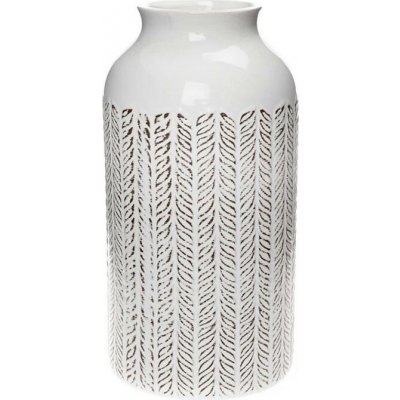 VÁZA ORNAMENT BIELA KERAMIKA 9.5*9.5*17.5CM – Hledejceny.cz