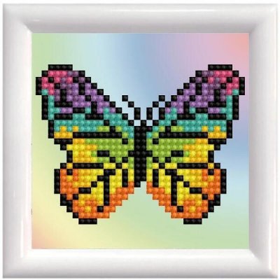 DOTZIES Diamantové malování Duhový motýl 12 x 12 cm