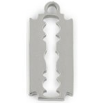 Přívěsek z nerezové oceli nůžky, žiletka Varianta: 3 platina žiletka, Balení: 1 ks – Sleviste.cz