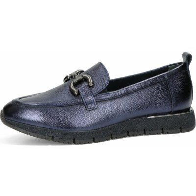 Tamaris dámské kožené polobotky tmavomodré – Zboží Dáma