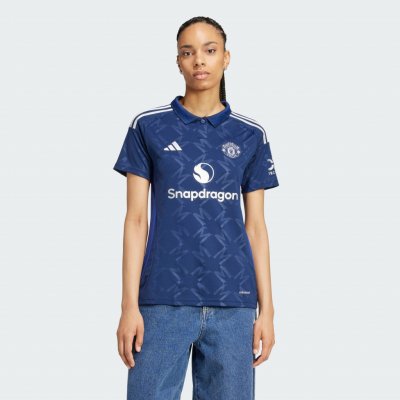 adidas Manchester United Away Shirt 2024 2025 Womens Blue – Zboží Dáma