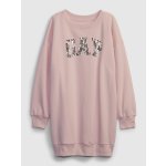 GAP dětské mikinové šaty s logem růžová – Zboží Dáma