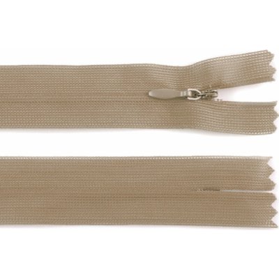 Spirálový zip skrytý No 3 délka 50 cm dederon - šedobéžová – Zboží Mobilmania