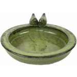 Esschert Design Napajedlo pro ptáky Flin 10,5 x 30,5 cm keramika zelená – Zboží Dáma