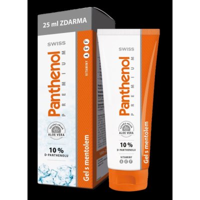 Swiss Premium Panthenol 10% chladivý gel s mentolem pro hydrataci podrážděné pokožky 125 ml – Zbozi.Blesk.cz