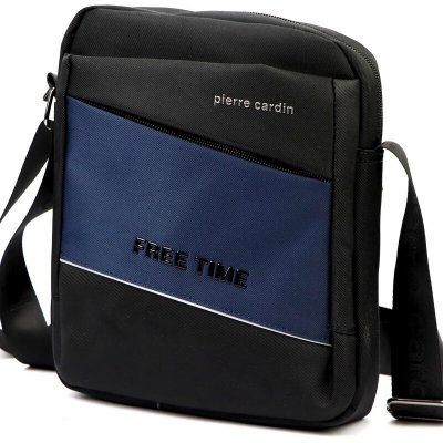 Pierre Cardin Značková pánská taška přes rameno modro černá TP117112 – Zboží Dáma