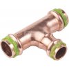 Tvarovka KAN-therm Copper V T-kus Cu lisovací redukovaný SP5130RV pro vodu/topení 28 x 18 x 28 mm