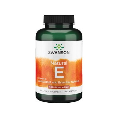 Swanson Natural Vitamin E 1000 IU 100 gelové tablety – Hledejceny.cz