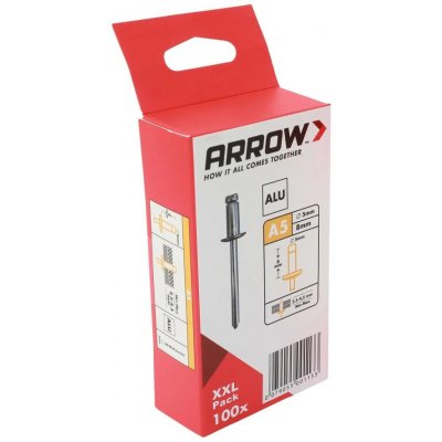 Arrow Trhací nýt RA hliník, pr. 5 x 8 mm, 100 ks – Zbozi.Blesk.cz