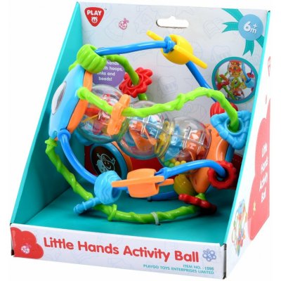 Teddies Chrastítko koule/míček edukační plast 15cm pro nejmenší v krabici 18x19x17cm 6m+ – Zboží Mobilmania