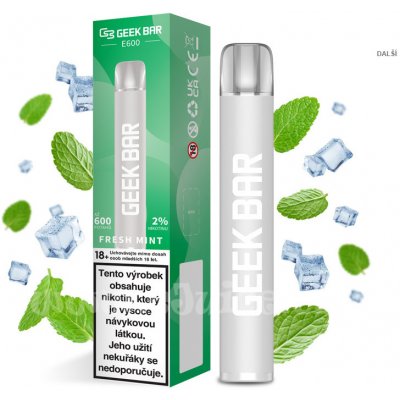 Geek Bar E600 Fresh Mint 20 mg 600 potáhnutí 1 ks – Zbozi.Blesk.cz