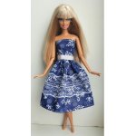 Lovedolls Modré šaty s bílým vzorem – Zbozi.Blesk.cz