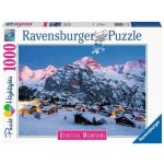 RAVENSBURGER Dechberoucí hory: Bernská vysočina Murren ve Švýcarsku 1000 dílků – Zboží Mobilmania