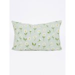 MKLuzkoviny.cz Bavlna Renforcé Sedmikrásky šedozelené/bílé 40 x 60 cm – Hledejceny.cz