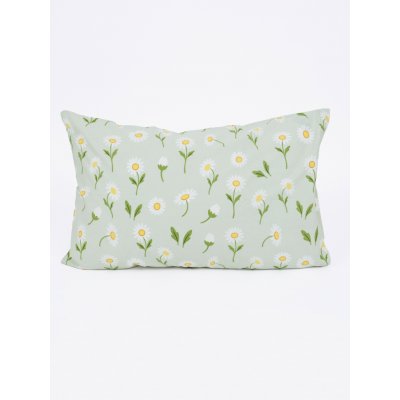 MKLuzkoviny.cz Bavlna Renforcé Sedmikrásky šedozelené/bílé 40 x 60 cm – Hledejceny.cz