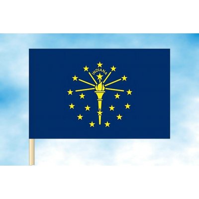 LIBEA, s.r.o. Indiana vlajka Rozměr: 30×45 cm, Uchycení: Návlek na žerď – Hledejceny.cz